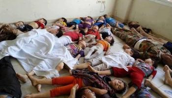 ضحايا الكيميائي في الغوطة الشرقية شهر آب العام الماضي