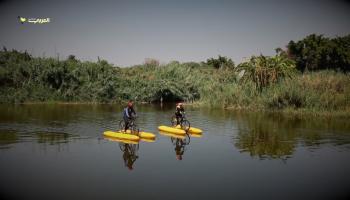 الدراجة المائية فوق نهر النيل (العربي الجديد)