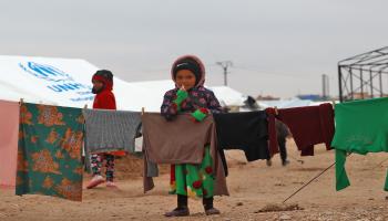 نازحون في مخيم الهول شرق سورية(دليل سليمان/فرانس برس)