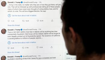 تويتر تصنيف تغريدات دونالد ترامب -/AFP
