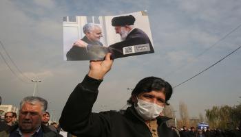 خلال تظاهرات طهران اليوم (فرانس برس)