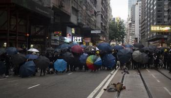 هونغ كونغ/احتجاجات/فيرنون يوين/NurPhoto/Getty