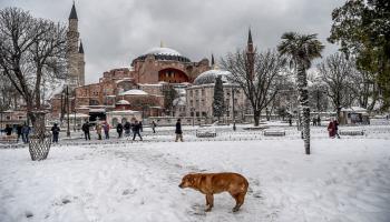 الثلوج في إسطنبول