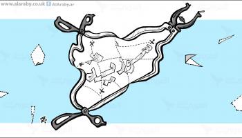 كاريكاتير تقسيم سوريا / حجاج