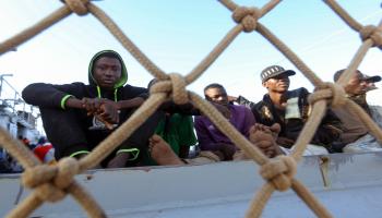مهاجرون في طرابلس- فرانس برس