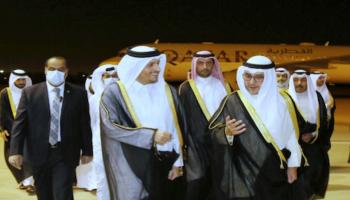 سياسة/وزير خارجية قطر في الكويت/(تويتر)