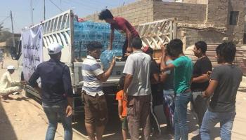 يلجأ كثير من العراقيين إلى مياه الشرب المعبأة (فيسبوك)