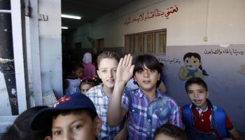 تلاميذ في مدرسة في دمشق - سورية - مجتمع