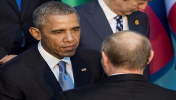 باراك أوباما وفلاديمير بوتين/سياسة/شاؤول لويب/فرانس برس