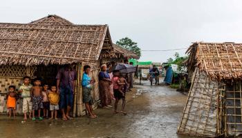 بورما-مجتمع- مخيم لأقلية الروهينغا(برندون راتناياك/الأناضول)