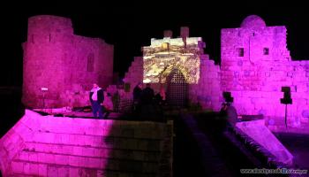 القدس على أسوار قلعة صيدا البحريّة