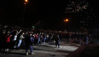 جموع باحتفالات رأس السنة في بغداد (أحمد الربعي/فرانس برس)