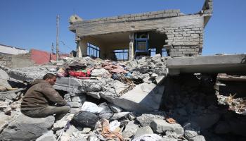 منزل مدمر في الموصل(أحمد الربيعي/ فرانس برس)