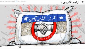 كاريكاتير ترامب السيسي / حجاج