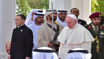 البابا فرانسيس في أبو ظبي (غيوسيبي كاكاس/فرانس برس)