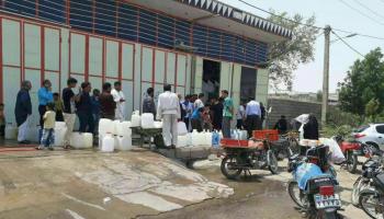 أزمة مياه شرب في مناطق جنوب إيران(تويتر)