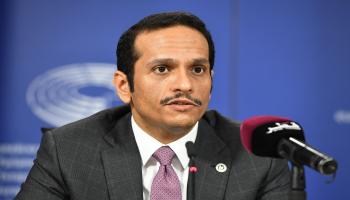 قطر/سياسة/وزير الخارجية القطري/(إيمانويل دانند/فرانس برس)