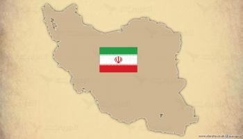 خريطة إيران وعلمها 