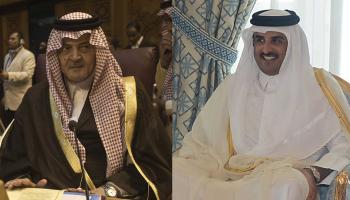 أمير  قطر ووزير الخارجية السعودي 