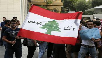 سوريون يحتجون في بيروت (جوزيف عيد/ فرانس برس)