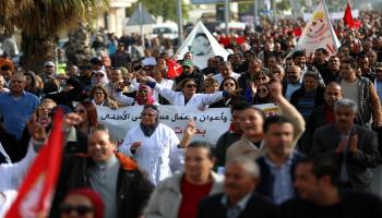 احتجاجات تونس الأناضول