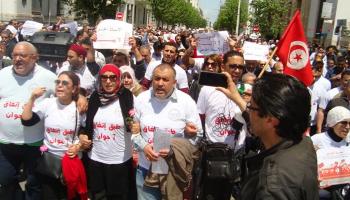 مسيرة أساتذة الجامعة العمومية في تونس (فيسبوك)
