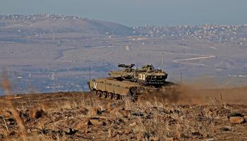 آلية عسكرية اسرائيلية في الجولان-سياسة-جلاء ماري/فرانس برس
