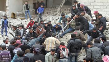 سورية- مجتمع- قصف على حلب- (صالح محمود ليلى- الأناضول)