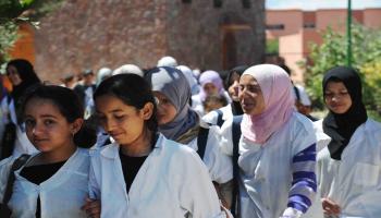 طلاب الثانوية - المغرب(عبد الحق سنا/فرانس برس)