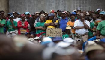  تظاهرات عمالية في جنوب إفريقيا