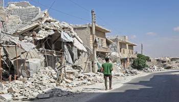 دمار هائل سببه قصف إدلب (عمر حاج قدور/فرانس برس)