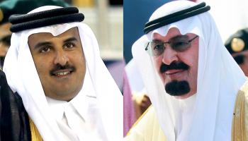 أمير قطر والملك السعودي