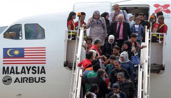 وصول مجموعة من اللاجئين السوريين إلى ماليزيا 