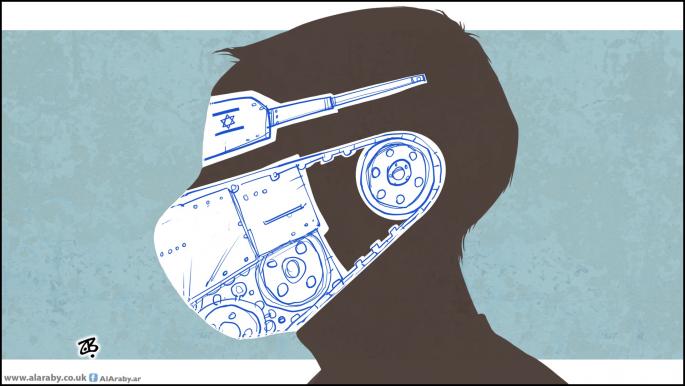 كاريكاتير كمامة اسرائيل / حجاج