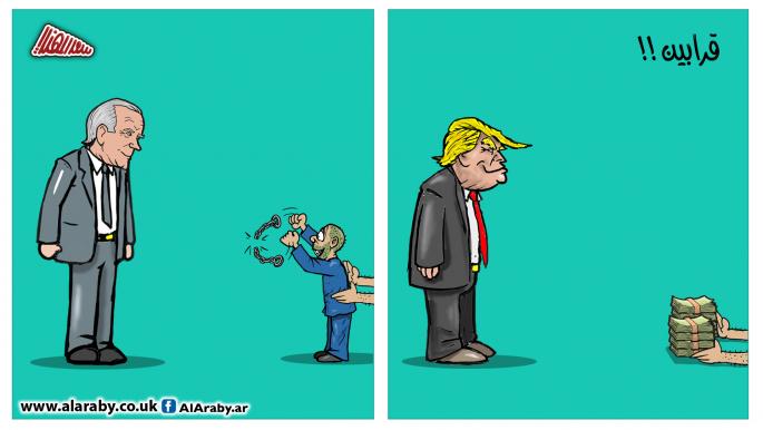 كاريكاتير قرابين ترامب / المهندي