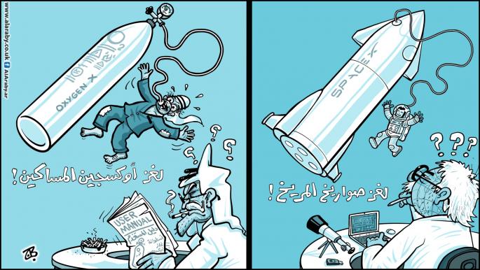 كاريكاتير اوكسجين المساكين / حجاج