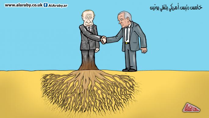 كاريكاتير بايدن بوتين / المهندي