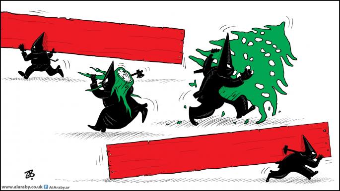 كاريكاتير لبنان منهوب / حجاج