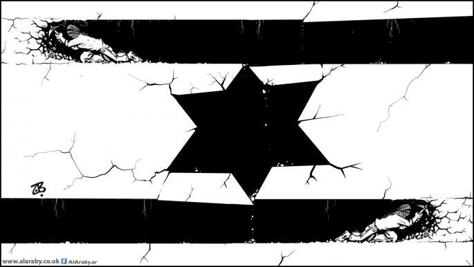 كاريكاتير نفق فلسطين / حجاج