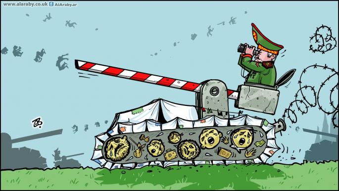 كاريكاتير حرب المهاجرين / حجاج