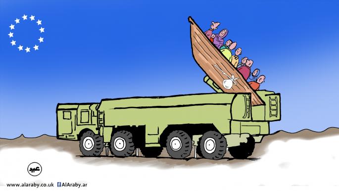 كاريكاتير سلاح المهاجرين / عبيد