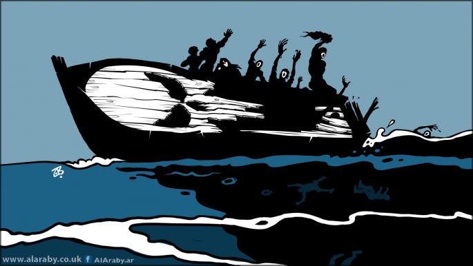 كاريكاتير قوارب الموت / حجاج