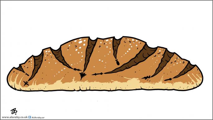 كاريكاتير الخبز والحرب ( غير جاهز للنشر) 
