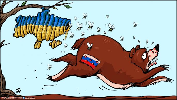 كاريكاتير التراجع الروسي / حجاج
