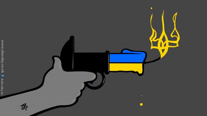 كاريكاتير اوكرانيا تقاوم في الظلام / حجاج