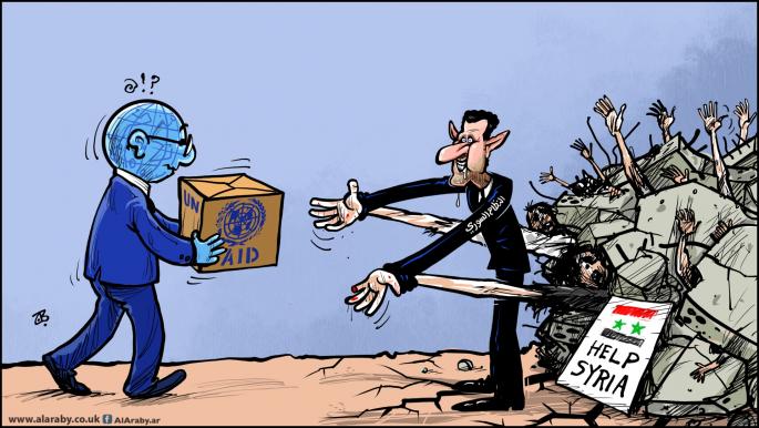 كاريكاتير النظام السوري والزلزال / حجاج