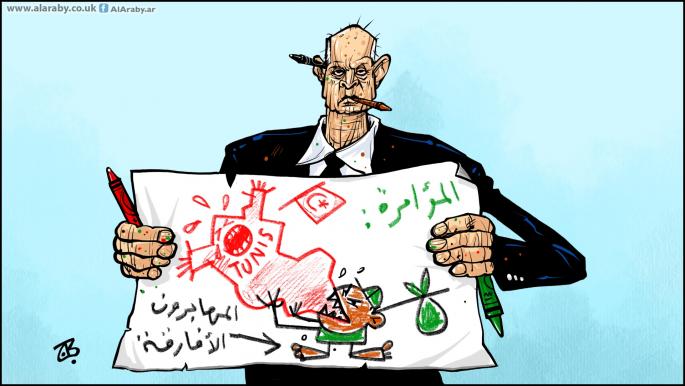 كاريكاتير قيس سعيد كاشف المؤامرة / حجاج