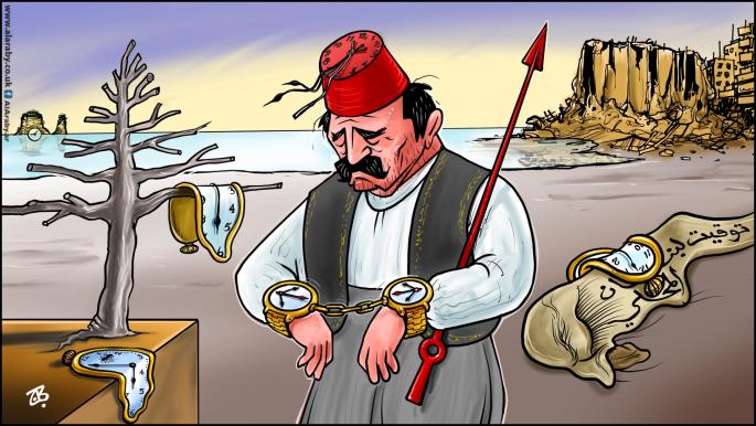 كاريكاتير توقيتان في لبنان / حجاج