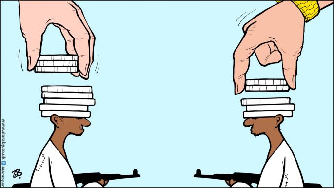 كاريكاتير التدخل الخارجي في صراع السودان / حجاج