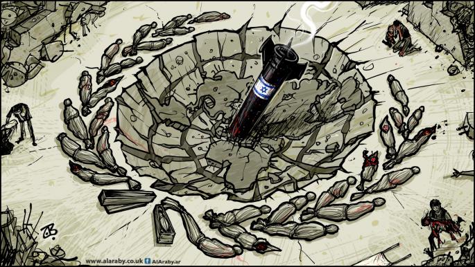 كاريكاتير مجزرة مخيم جباليا / حجاج